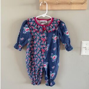 12m. Vintage floral romper